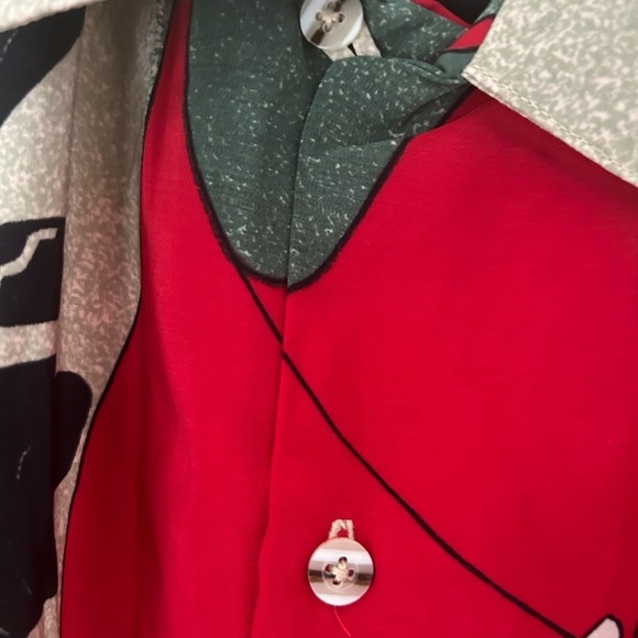 NWOT Mens Anime Samurai Button-Up Shirt S Fits Men’s M​​ - Picture 3 of 6